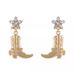 Western Style Boot Dangle Earrings
