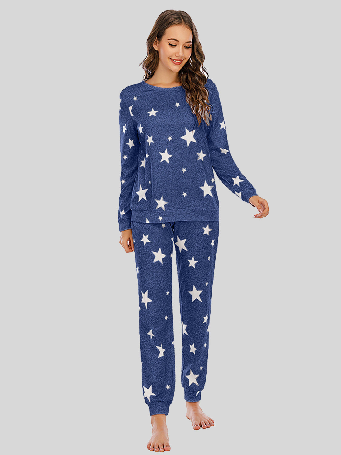 Star Top and Pants Lounge Set - Ladyez