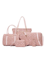 6-Piece Geometric Pattern Bag Set - Ladyez