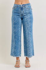 Judy Blue High Rise Ankle Wide Leg Jeans