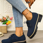 Lace-Up Platform Loafers