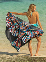 Printed Spaghetti Strap Cover Up - Ladyez
