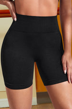 Wide Waistband Sports Shorts - Ladyez