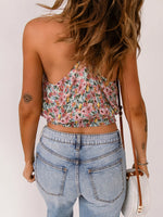 Floral Print Halter Cami - Ladyez