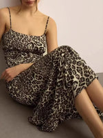 Leopard Print Cami Maxi Dress - Ladyez