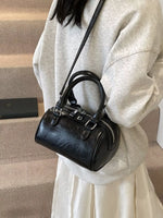 Cylinder Leather Shoulder Bag
