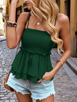 Smocked Ruffle Cami Top - Ladyez