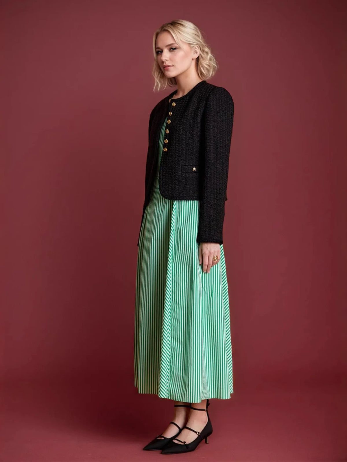 Button Up Long Sleeve Textured Outerwear