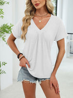 Casual V-Neck Short Sleeve T-Shirt