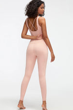 Crisscross Wide Strap Active Jumpsuit - Ladyez