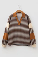 Striped Dropped Shoulder Sweatshirt