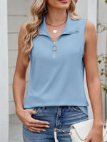 Quarter Zip Collared Tank
