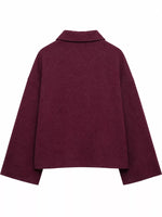 Button-Up Dropped Shoulder Outerwear