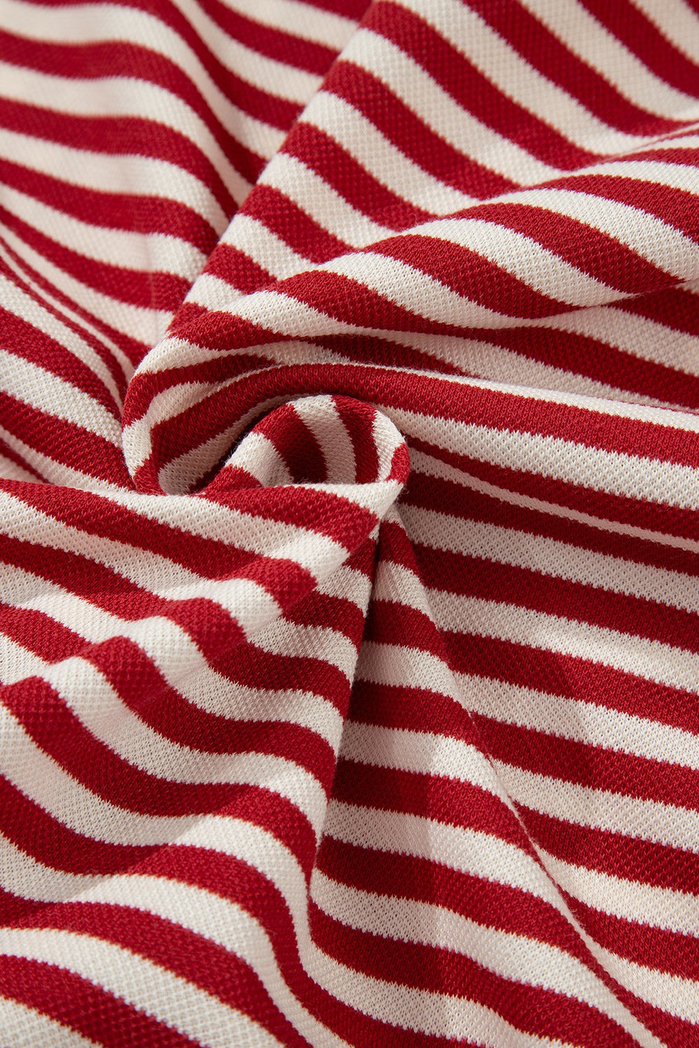 Stripe Bow Decor Cutout Drop Shoulder Top - Ladyez