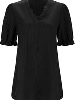 Full Size Lace Detail V-Neck Blouse Plus Size