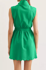 Sleeveless Zip-Up Mini Dress