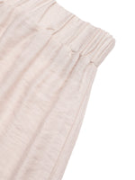 Elastic Waist Wavy Trim Casual Shorts