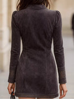 Full Size Lace Detail Zip Front Mini Dress Plus Size