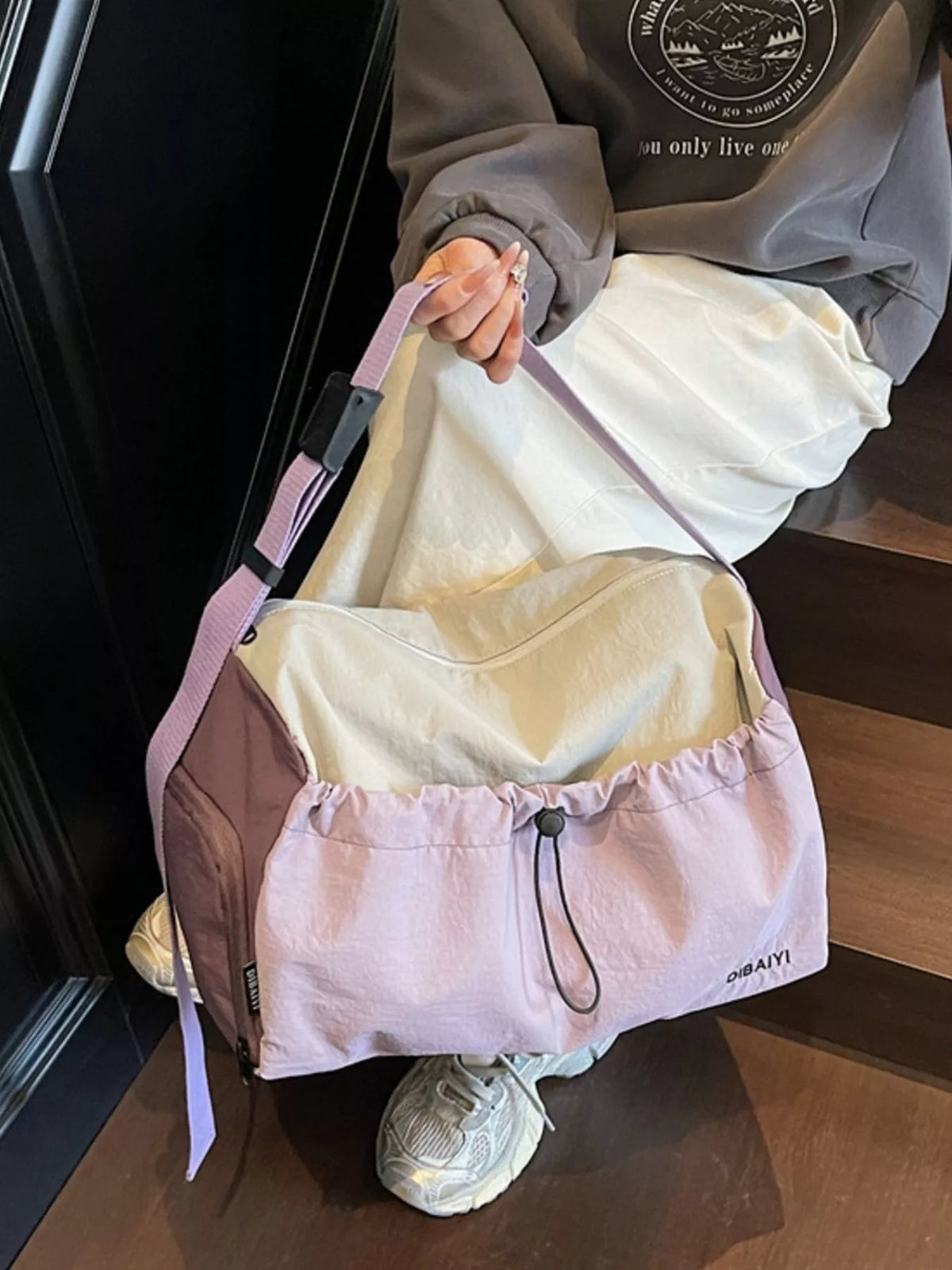 Lightweight Drawstring Closure Travel Bag