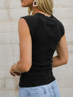 Solid Color Round Neck T-Shirt - Ladyez