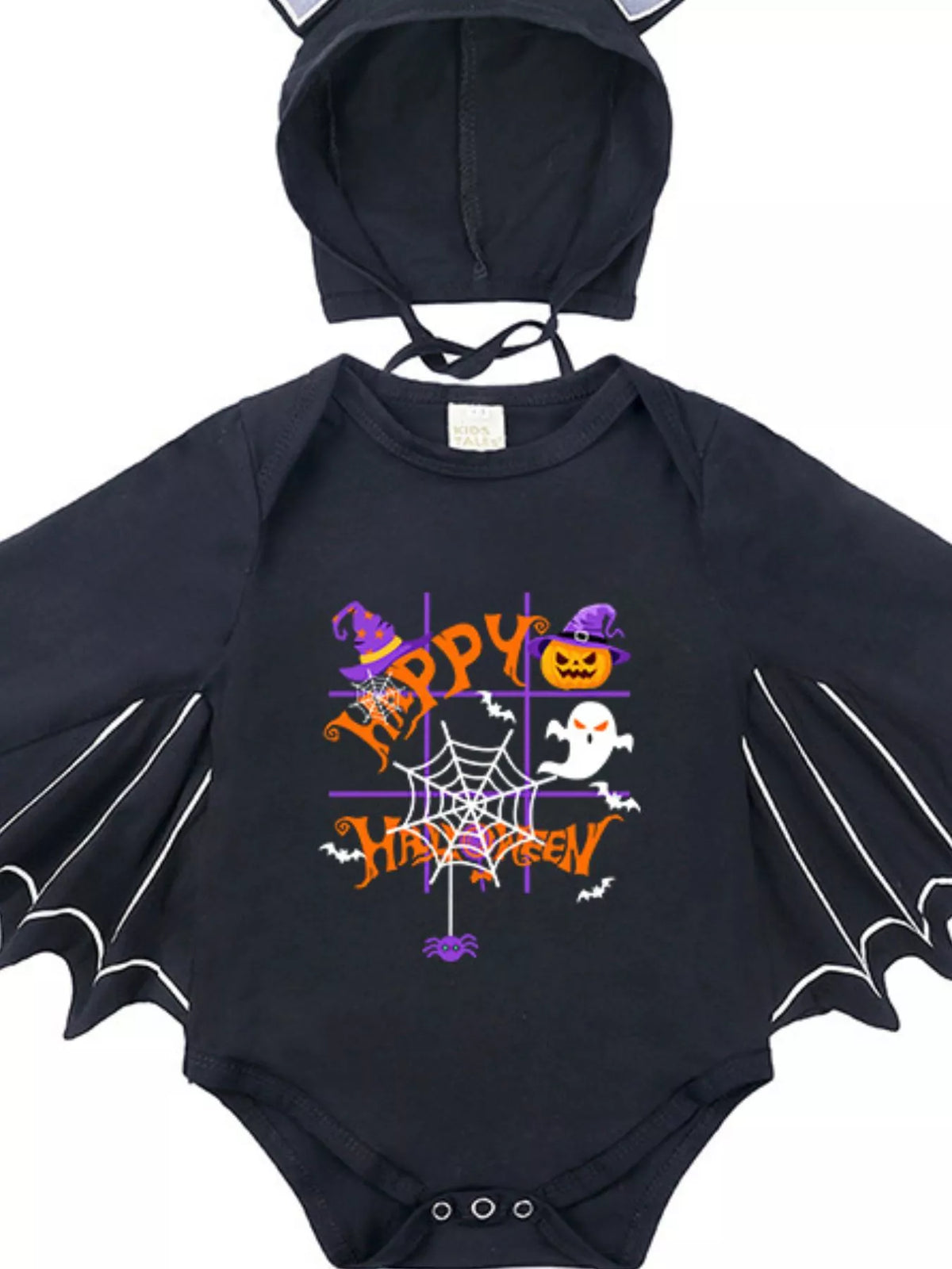 Children's Halloween Bat Bodysuit & Hat Costume Set