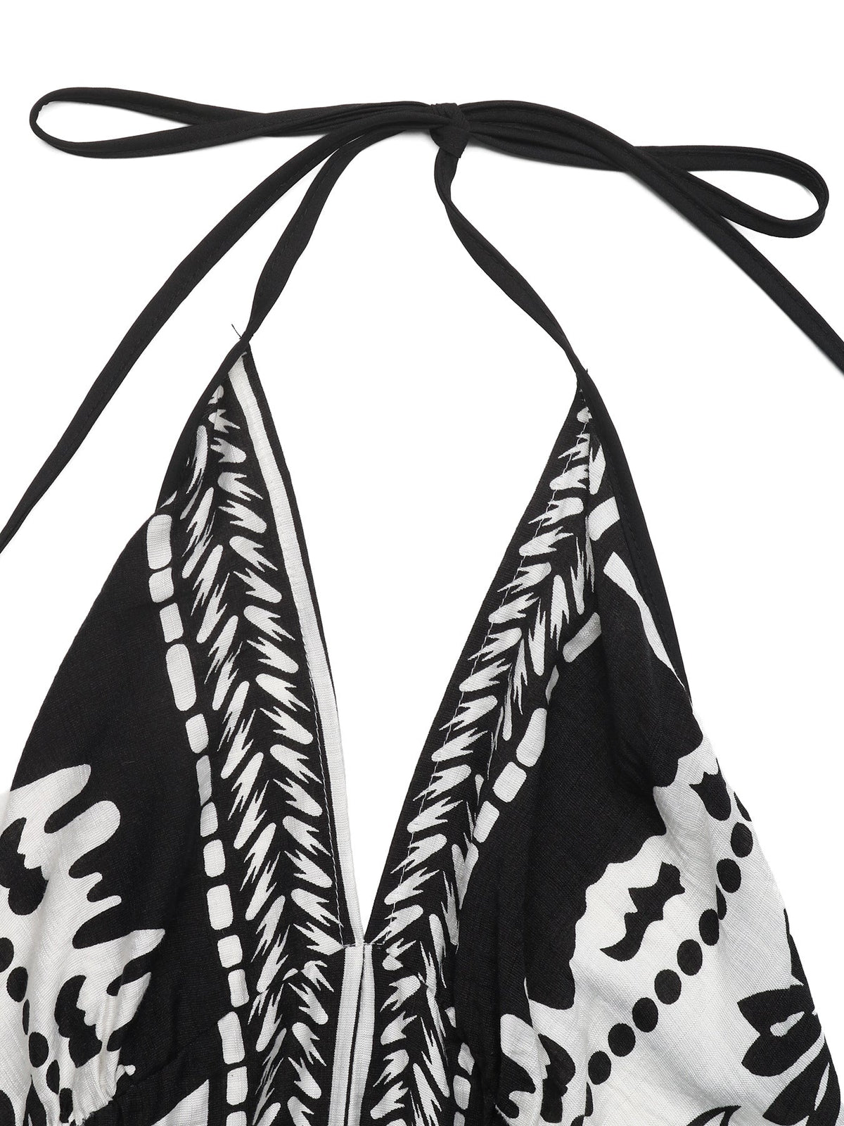 Printed Halter Neck Maxi Dress