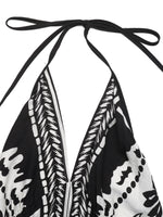Printed Halter Neck Maxi Dress