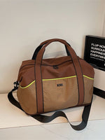 Grid Pattern Duffel Bag
