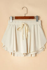 Drawstring High Waist Lined Active Skorts