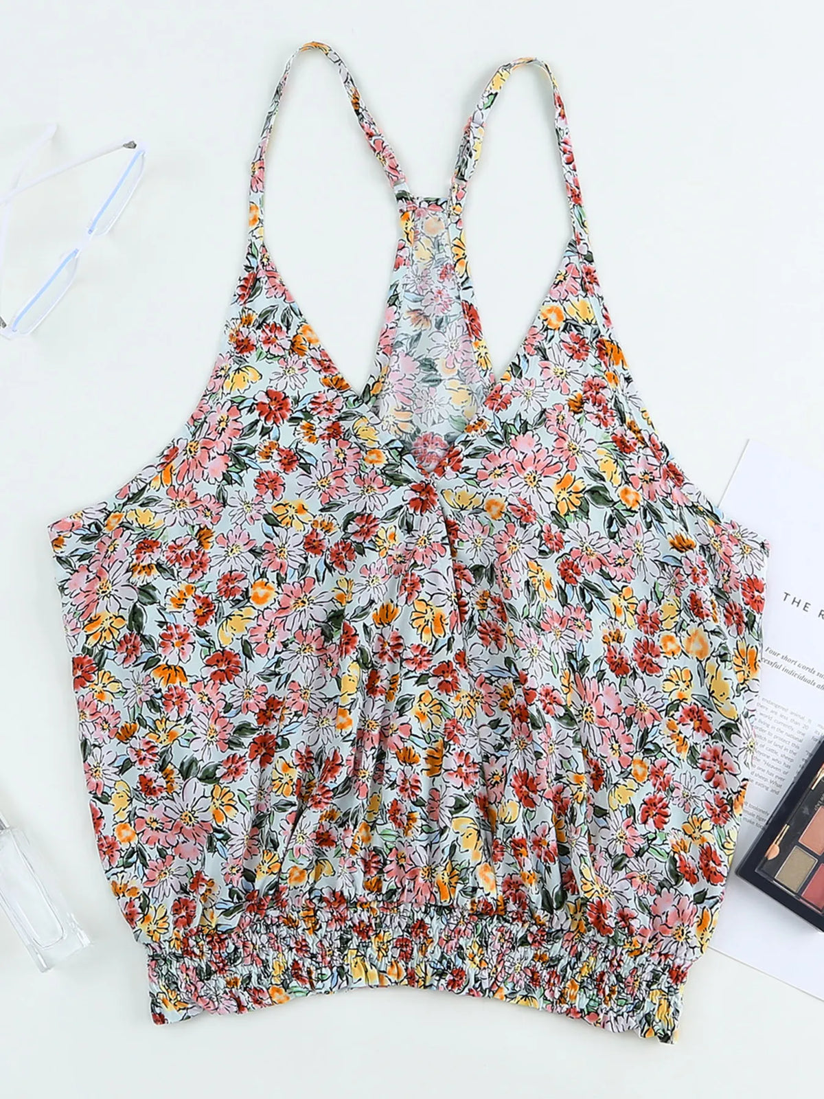 Floral Print Halter Cami - Ladyez