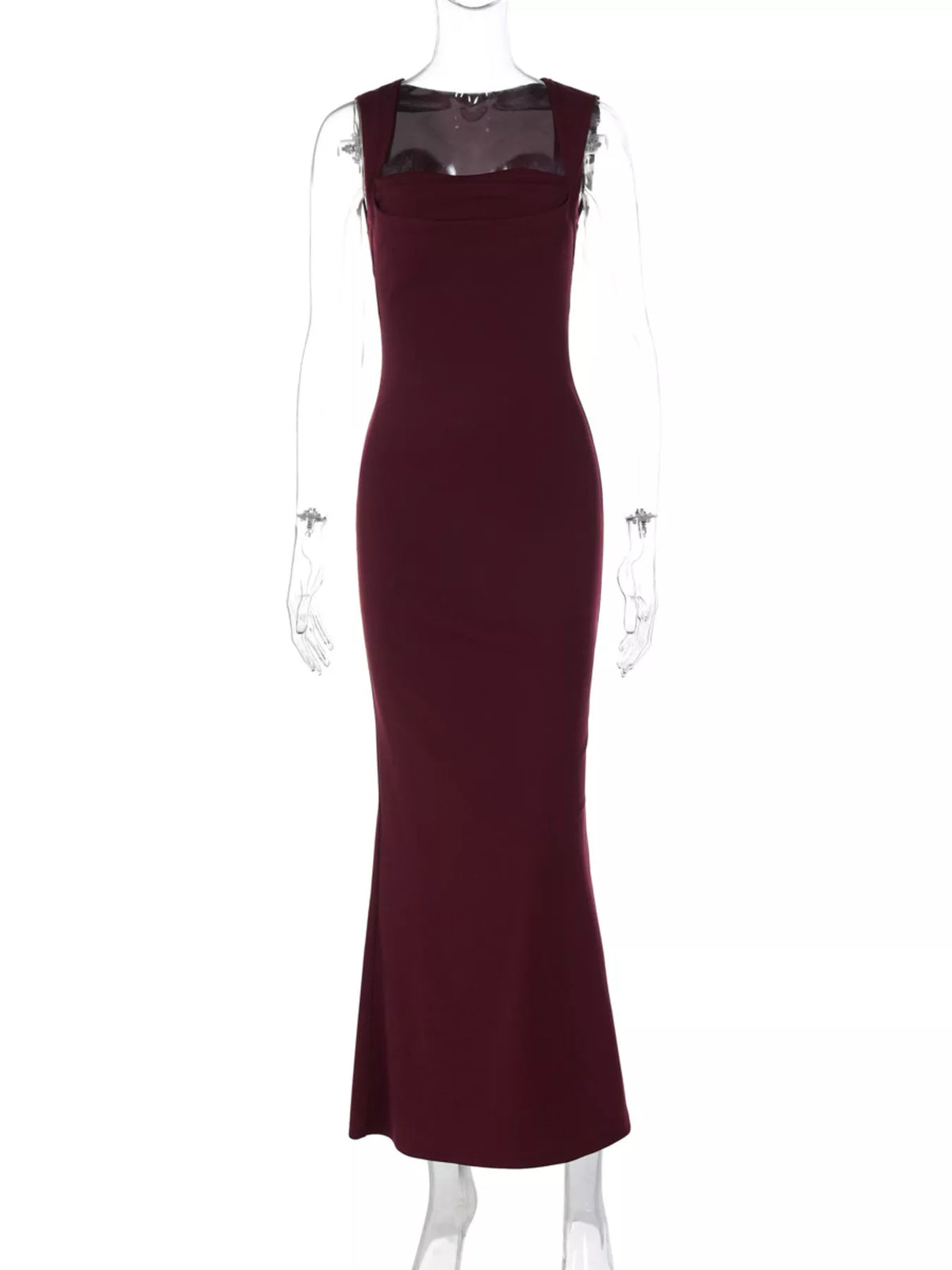 Square Neck Sleeveless Maxi Dress