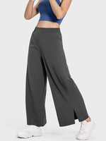 Millennia Slit Wide Leg Active Pants - Ladyez