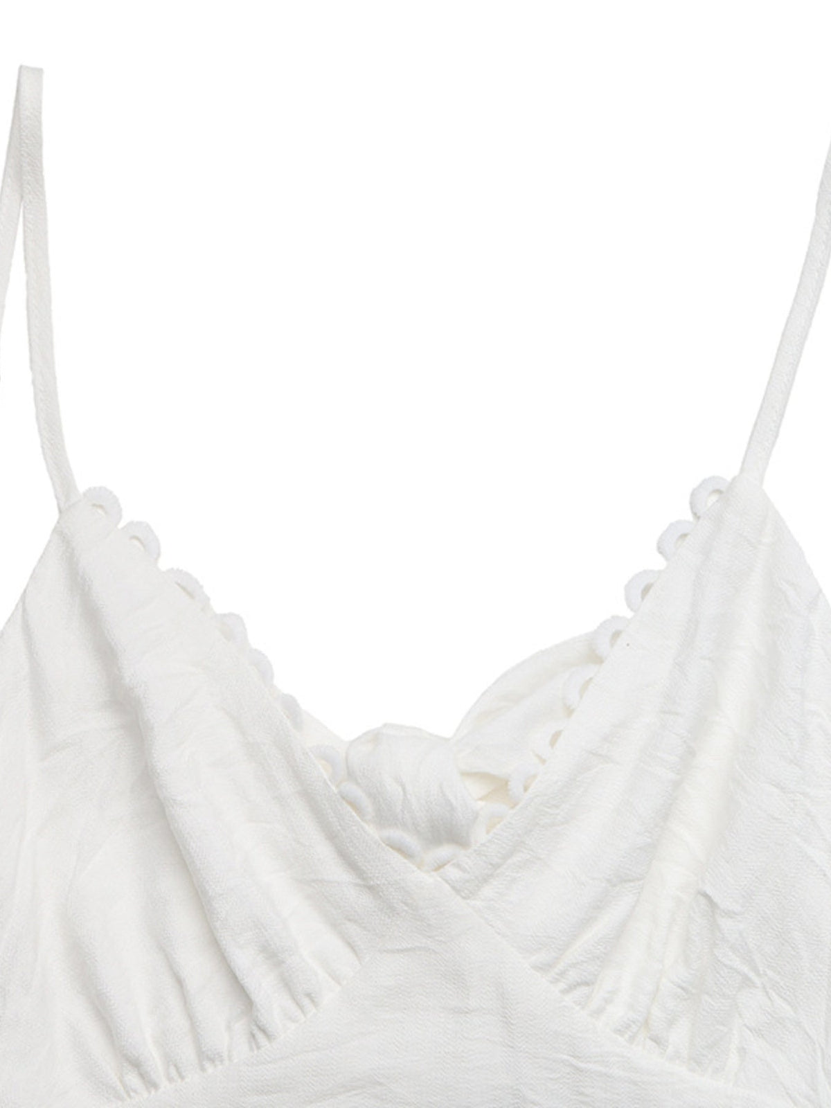 Lace Detail V-Neck Tiered Maxi Dress