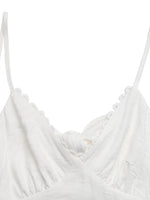 Lace Detail V-Neck Tiered Maxi Dress