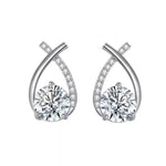 1 Carat 925 Sterling Silver Moissanite Earrings