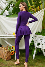 Mock Neck Long Sleeve One-Piece Swimwear - Ladyez
