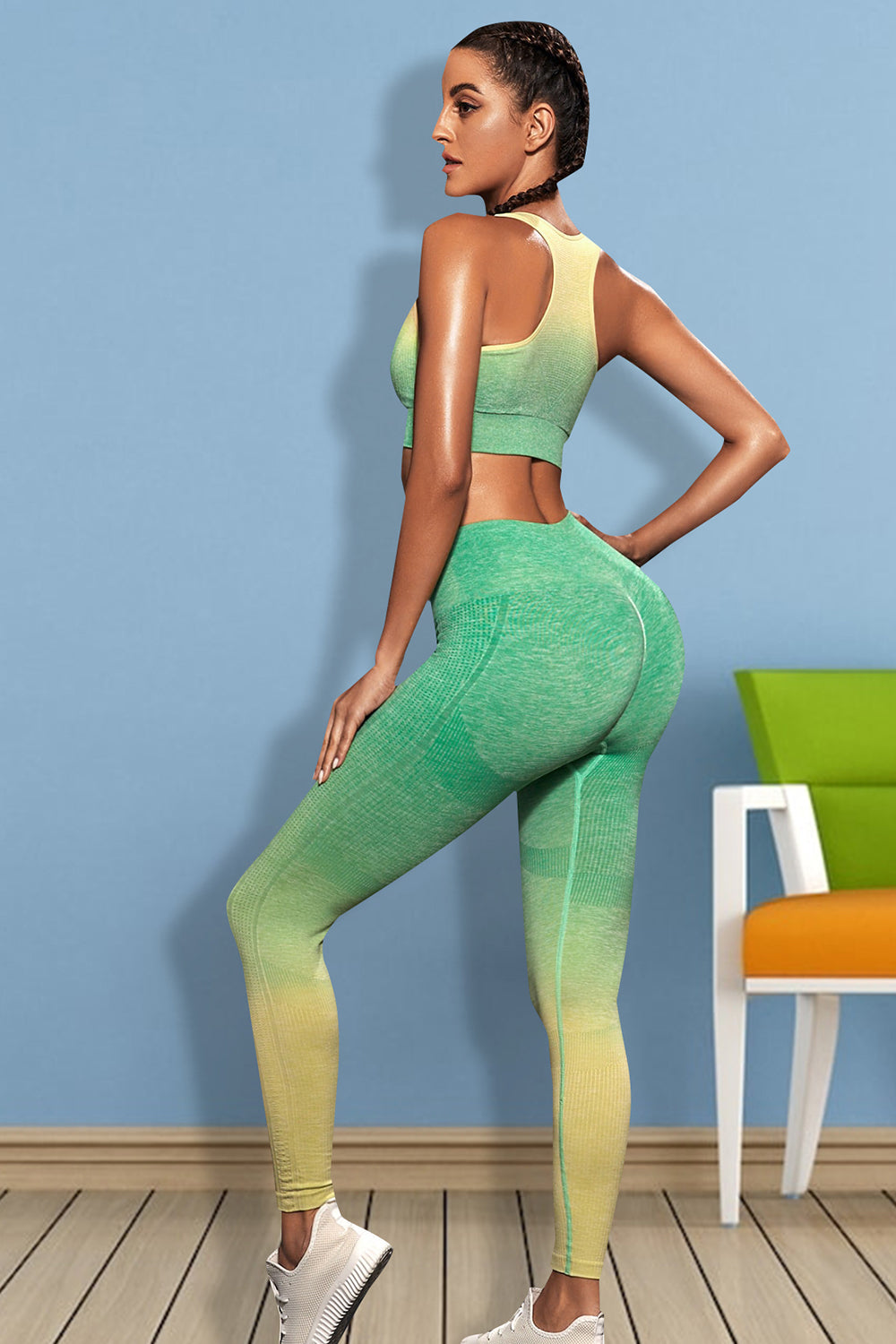 Gradient Sports Tank and Leggings Set - Ladyez