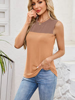 Textured Round Neck Tank