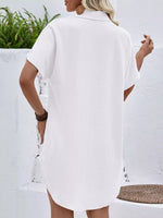 Relaxed Fit Button-Down Longline Shirt