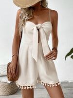 Sweetheart Neck Spaghetti Strap Romper - Ladyez