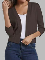 Viscose Blend Open Front Cardigan