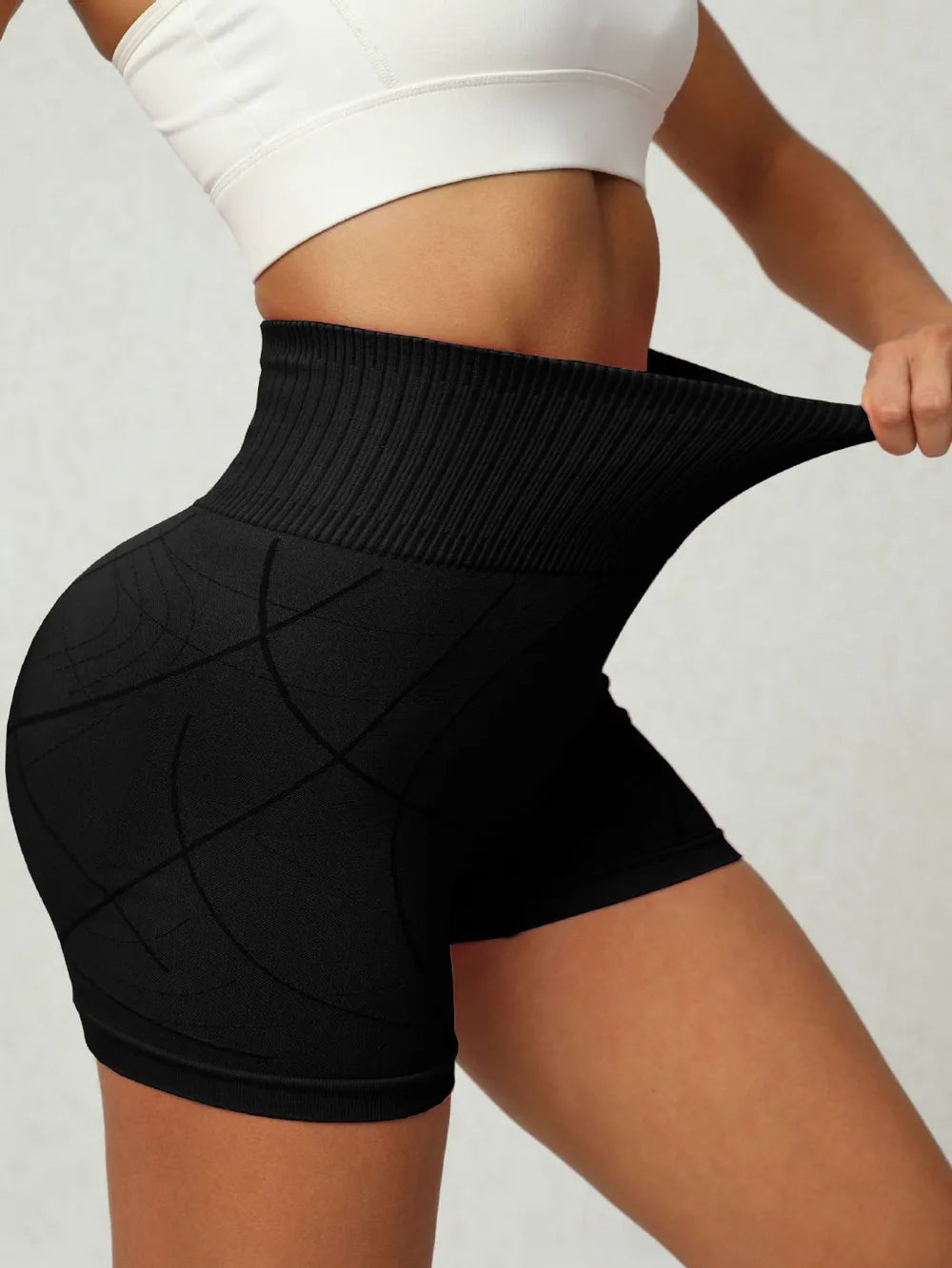 High Waist Active Shorts - Ladyez