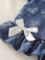 Children's Flower Round Neck Tank and Pants Set