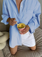 Oversized Striped Button-Down Shirt