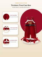 Children's Santa Baby Velvet Christmas Overalls
