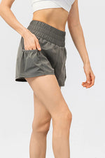 Elastic Waist Pocketed Active Shorts - Ladyez