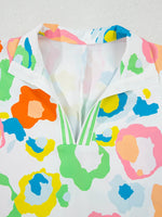 Printed Short Sleeve Blouse