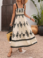 Smocked Wide Strap Tiered Dress