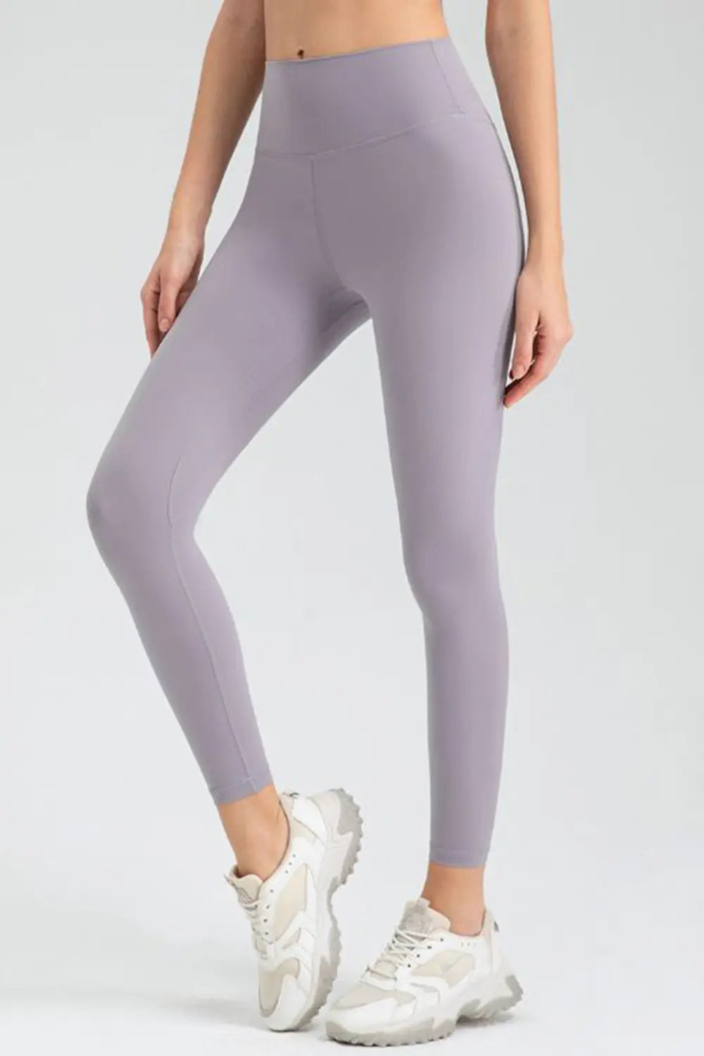 Wide Waistband Slim Fit Active Leggings - Ladyez