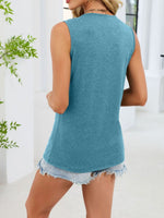 Notched Solid Color Tank